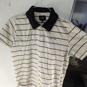 Huf Worldwide Stripped Collared Shirt